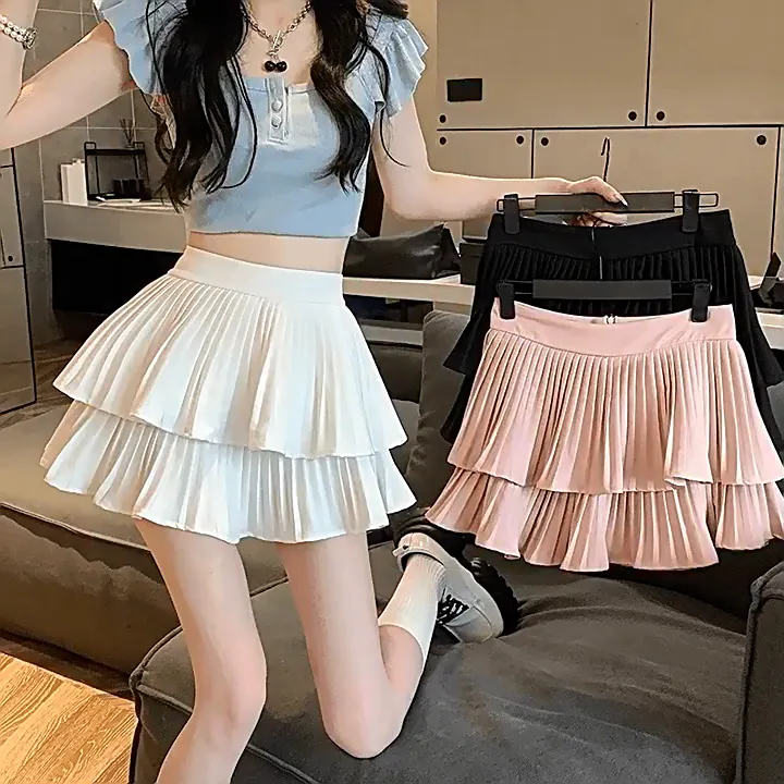 【Cheap Fast Delivery】Korean Fashion Skirt , Non exposure pleated skirt ...