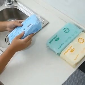 80pcs Disposable Non-woven Cleaning Cloth Oil Wiping Kitchen Cooking Dish Wash Rags