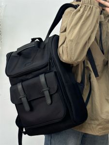 กระเป๋าเป้สะพายหลังผู้ชายความจุขนาดใหญ่ 2023 กระเป๋าใส่โน้ตบุ๊กแบบลำลอง กระเป๋าใส่หนังสือสำหรับนักเรียนมัธยมปลาย กระเป๋าสะพายไหล่แบบสามมิติ