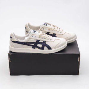 Original Tiger Shoes Classic De Training Vintage Canvas White/dark Blue Men and Women Non-slip Wear Resistant Comfortable Breathable Fashion Casual Sneakers 1183A862-201