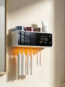 Dual Light Sterilizing And Drying Toothbrush Station