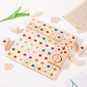 Creative Wooden Building Blocks Large Acrylic Transparent Gem