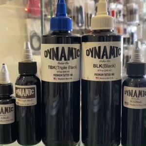 หมึกสักสีดำไดนามิค BLK ขนาด 1 /2 / 8 ออนซ์ สีสำหรับสักลงผิวหนังร่างกาย