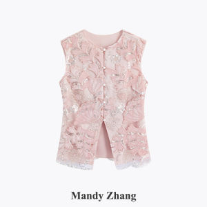 New Chinese Style Embroidered Velvet Vest