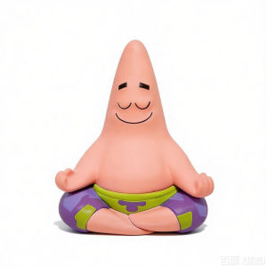 Bandai | Anime Patrick Star Cartoon Figure Desktop Car Ornament Anime Peripheral Gift Toy Model