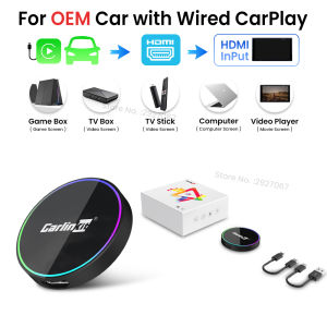 CarlinKit | CarlinKit 4.0 Pro 3-in-1 Car TV Mate Multimedia HDMI Converter Wireless CarPlay Android Auto Box for TV Stick 2K HD Video Input