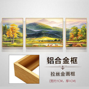 Giant Mountain Handmade Painting European Landscape Landscape Living Room Decorative Painting American Sofa Hanging Painting Triptych Hanging Painting