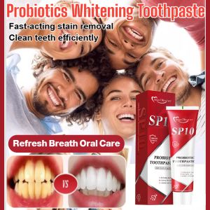 Whitening Toothpaste With Probiotics Fresh Breath Toothpaste Plaque Removal Stain Fighting For Brighter Teeth Oral Gum Care Toothpaste