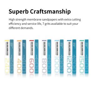 DSPIAE MSS Sanding Stickes Semi-rigid Model Grinding Tools for Gundam Gunpla DIY Military Wide Applicability Assembly Model Making Tool MSS240-1500 180mm*20mm 3pcs/pack