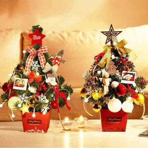 50cm Christmas Tree Decorations Table Top Small Christmas Tree with Light Christmas Gift Special Present Christmas Ornament