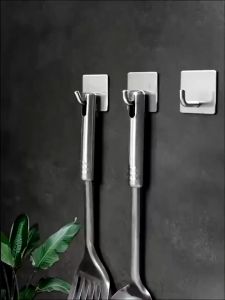 Móc dán inox dán tường siêu chịu lực không cần khoan tường để treo đồ đa năng cho gia đình
