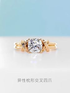 COD New Retro18k gold pawnable legit saudi gold original Interwoven Pattern Point Diamond moisannite pawnable Ring Female Jewelry Promise Ring Gold Wedding Gifts for Women  ring   hypoallergenic non tarnish  Women Coloured Gem Rings