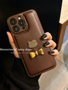 Vintage Cat Leather Phone Case for iPhone 15 pro Max Soft Edged Protection Precise Hole Design High End Personality Creative Style