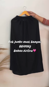 Rok Jumbo Bigsize Model Polos Kekinian Bahan Airflow