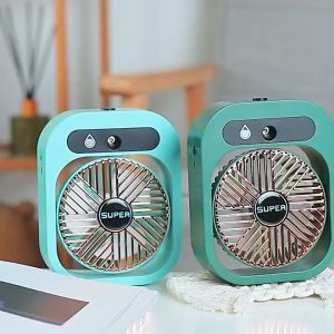 Retro Mini Portable Air Cooler USB Fan | Desktop Small Cooling Water Mist Air Conditioner | Kipas Buang Haba Sedut Panas