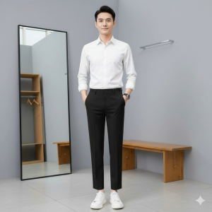 กางเกงขายาว กางเกงใสทำงาน กางเกงสแล็คผู้ชาย แฟชั่น ผู้ชาย รุ่นทรงกระบอกเล็ก มีถึง5XL K649
