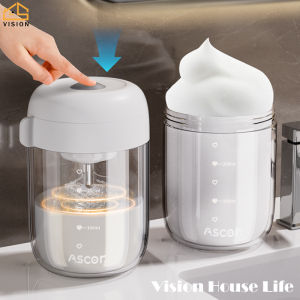 Vision Automatic Foam Maker Cup Electric Facial Cleanser Foaming Cup Portable Bubble Foamer Household Shampoo Bath Gel Foaming Device Mousse Foam Face Clean Tools