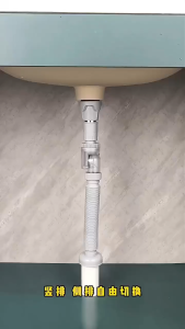 Anti‑Odor Washbasin Drain Hose No‑Glue Flexible Wall Floor Drain Pipe Bathroom Sink Accessories
