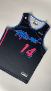 Jersey Tyler Herro Miami Heat #14 BLACK HITAM VICE VERSA PINK BIRU BLUE - Swingman Bola Basket NBA Baju Kaos T-Shirt Tshirt Atasan Costum Kostum Custom