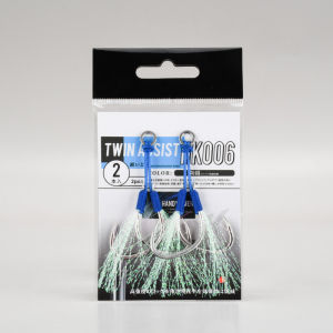 TEASER 2PCS/bag HK006 Assist Jigging Hooks Slow Jigging Lure Assist Hook High Carbon Steel Double Jig Hook Fishing Accessories