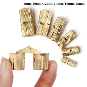 MISSUP 1pc Gift Box Invisible Cupboard Hidden Furniture Hinges Brass Hinges Cylindrical
