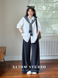 Plus Size Trousers Straight Leg Wide Dragged Panty Cover Womens Wear