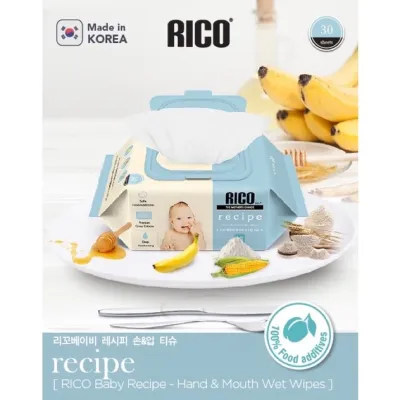 (Ready Stock) RICO Recipe Hand & Mouth Baby Wet Wipes (30sheets)