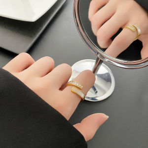 Yuki Nhẫn Thép Không Gỉ Hợp Thời Trang 2022 Cho Nữ Nhẫn Zircon Bằng Thép Không Gỉ Có Thể Điều Chỉnh Mở Phụ Kiện Thời Trang Quà Tặng Trang Sức Bán Chạy