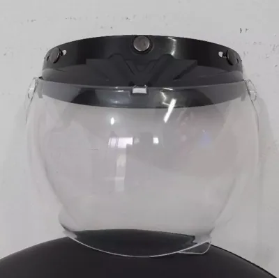 Kaca Helm Bogo Dewasa Cembung / Datar Hitam Putih