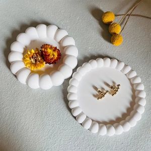 1 แพ็ครอบถาดซิลิโคนแม่พิมพ์ยิปซั่มอีพ็อกซี่ Coaster ทําแม่พิมพ์Handmade Home Decor ของขวัญแม่พิมพ์หล่อ