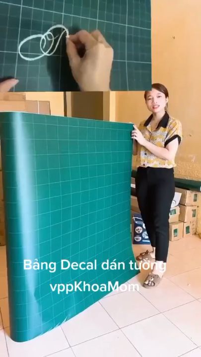 Bảng Decal dán tường. Bảng viết phấn có dòng kẻ ô ly tiểu học. Đồ dùng ...