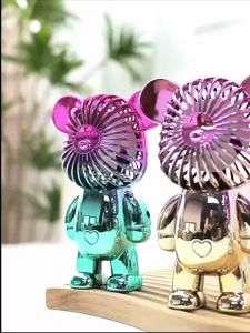 USB ชาร์จ พัดลมมือถือ รูปทรงการ์ตูนกระต่ายและหมี ขนาดเล็กพกพา เหมาะสำหรับใช้งานกลางแจ้งและในร่ม เย็นสบายมาก พร้อมกับเครื่องมือหรือส่วนประกอบ USB