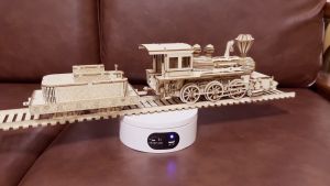 Đồ chơi lắp ghép gỗ 3D Mô hình Tàu Hơi Nước Steam Train HB11 Laser