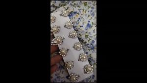 12 Pcs Bros Dagu Hijab Seri Bunga Mutiara Putih Kecil Mewah Elegan