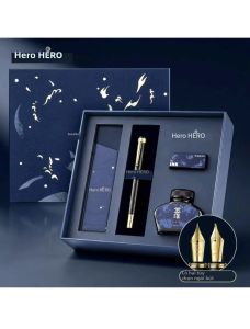 HERO | Bộ Bút Máy Cao Cấp HERO 768 ShanHai Auspicious Fortune Sang Trọng Dành Cho Người Lớn Quà Tặng Lễ Hội Ngòi Thép Không Gỉ Kèm Hộp Quà Tặng