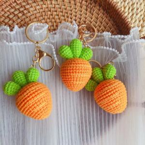 Finished Hand-Woven Cherry Radish Strawberry Keychain Pendant Gift DIY