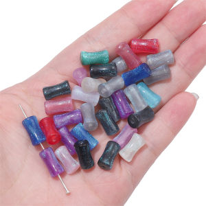 Nhựa bầu trời đầy sao khớp tre hạt Hạt đệm rời cho vòng đeo tay vòng cổ Keychain DIY Phụ kiện làm đồ trang sức