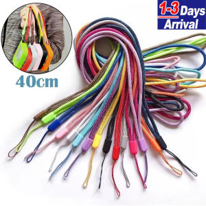 45cm Round Nylon Braided Lanyard / Multi-purpose Anti-lost Hanging Neck Long Rope / Round Rope Phone Neck Lanyard / Long Simple Hanging Rope for Mobile Phone Camera Toy Badge