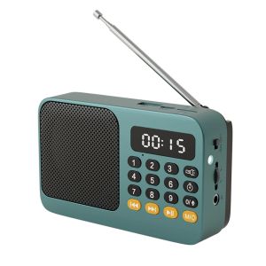 Mini Retro Portable Speaker with FM Radio – Emergency Rechargeable Bluetooth 5.0 Flashlight & TF/MP3 Compatibility