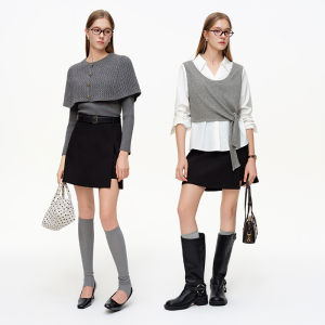 DUSHU | Spring New High Waist A-line Skirt