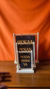 GANTUNGAN MENU UKURAN A4 A5 A6 | PAPAN MENU KAYU | STAND MENU GANTUNG
