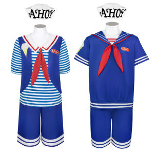 Halloween Stranger Things 3 Cosplay Costume Ice Cream Shop Employee Uniform Props Outfit Ready Stock Other Womens Cosplay Wear