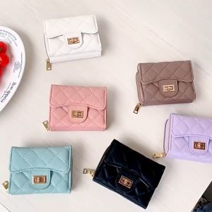 1827 ( READY STOCK ) WALLET SHORT ZIP PURSE LUXURY KOREA COIN FOLD PU SLING BAG EU FASHION HOUSE