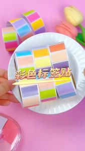 800Pcs/Roll Waterproof Blank Package Label Color Label Stickers School Stationery Supplies For Mark