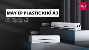 Máy Ép Plastic Deli E14379 Khổ A3 Khổ & E14378 Khổ A4 Máy Ép Nhiệt Có Điều Chỉnh Nhiệt Độ