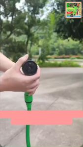 หัวฉีดน้ำน้ำแรงดันสูงหัวฉีดท่อใช้งานได้7สปีด ชุดสายยางรดน้ำ4หุน ยาว5ม.-20ม.สำหรับผักกำลังโตและดอกไม้ ประหยัดแรงสำหรับรดน้ำในสนามหญ้า