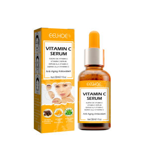 Eelhoe Vitamin C Whitening Face Serum Facial Skin Spot Purifying Improve Fine Line Roughness Antioxidant Wrinkle Removal Essence Moisturizing Brightening Shrink Pore Lifting Firming Rejuvenating Skin Essential Oil(30ml)