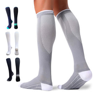 1Pair Compression Socks Women & Men Graduated 20-30mmHg for Running Athletic Flight Sock - Performance & Recovery