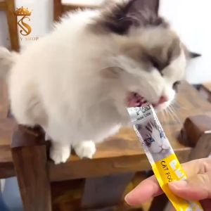 GPSS- AIBAK CREAMY Snack Kucing 15gr Cemilan Kucing Penggemuk Kucing Penambah Nafsu Makan Kucing Vitamin Kucing Makanan Basah Kucing Wet Food Cat Strip