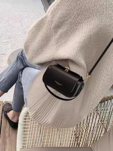 Genuine Leather Fon&ck2025 Small Crossbody Bag for Women High Quality French Style Pillow Shape Casual Handbag Soft Shoulder Bag